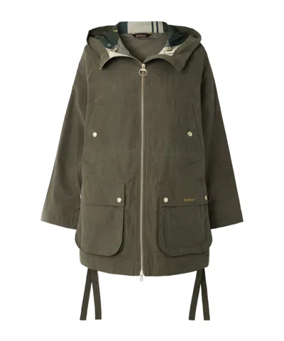 Barbour Middlemarch Hooded Cotton-blend Parka In Green