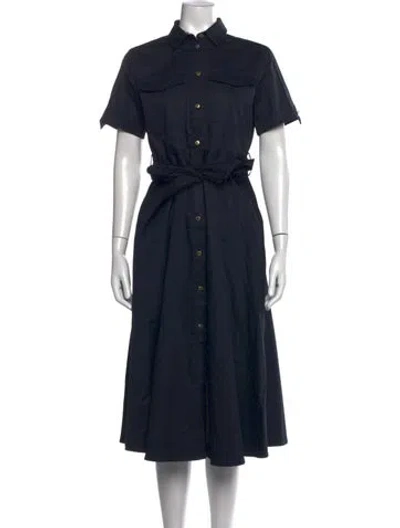 Pre-owned Barbour Midi Length Dress W/ Tags In Blue