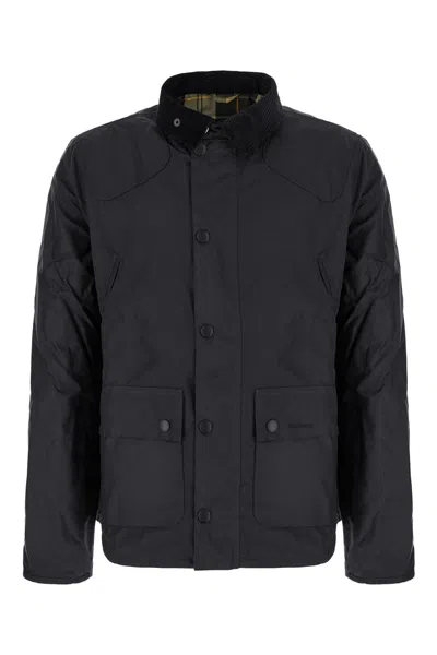 Barbour Midnight Blue Cotton Reelin Jacket In Black