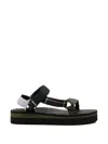 Barbour Mila Touch-strap Sandals In Black