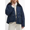 Barbour Milby Colorblock Quilted Jacket In Blue