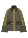 Barbour Milby Quilted Colour-block Jacket In Green
