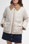 Barbour Womens Oatmeal Ancient Milby Quilted Shell Jacket In Oatmeal/ancient