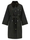 Barbour Belted Tartan-cuff Coat In Multi
