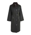 Barbour Belted Tartan-cuff Coat In Green