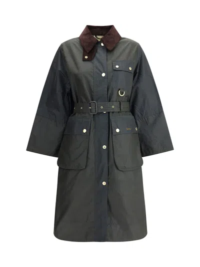 BARBOUR MILDA WAXED TRENCH COAT