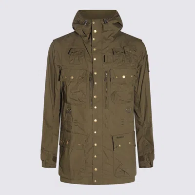 BARBOUR BARBOUR MILITARY GREEN COTTON CASUAL JACKET