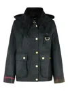 Barbour Cotton Reighton Wax Jacket In Green