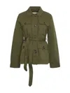 BARBOUR MILITARY GREEN JACKET WITH BELT