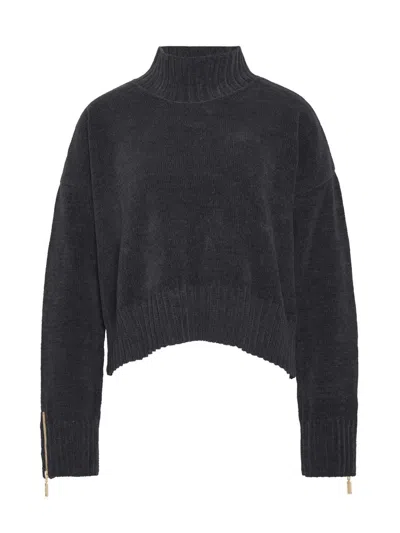 Barbour Milla Knitted High Neck Sweater In Black