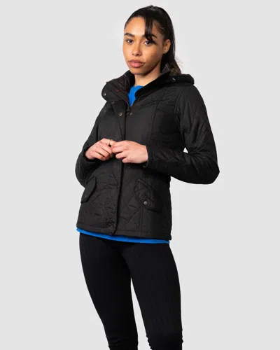 Barbour Millfire Quilted Womens Jacket In Black