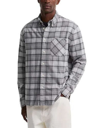 Barbour Mineral Tartan Authentic Cotton Flannel Shirt In Gray