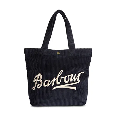 Barbour Mini Carrick Cord Tote In Black