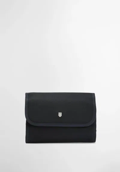 Barbour Mini Hanging Wash Handbag In Navy