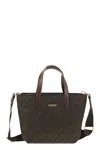 Barbour Mini Quilted Tote Bag In Brown
