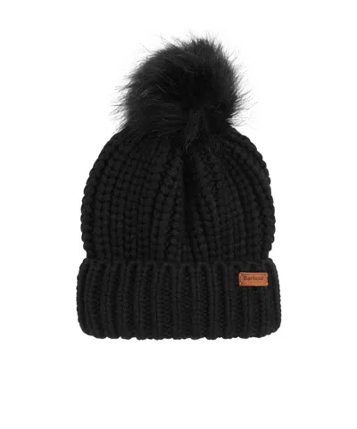 Barbour Minimalist Warm Knit Beanie In Black