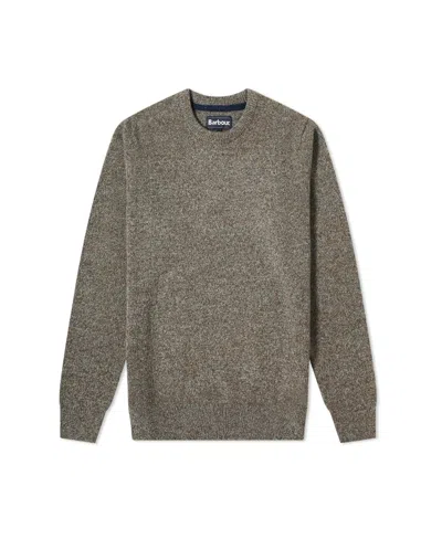 Barbour Mélange-effect Crew-neck Jumper In Gray