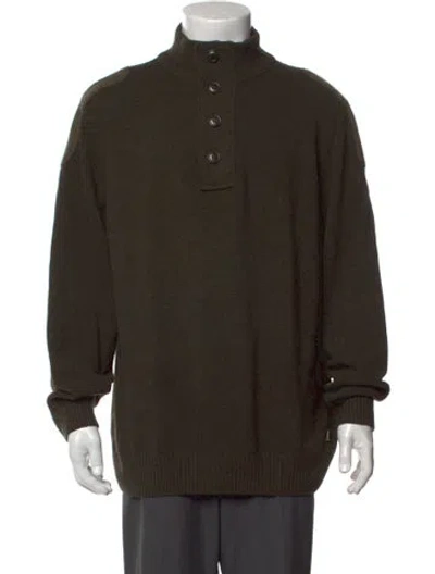 Pre-owned Barbour Mock Neck Long Sleeve Pullover In Green