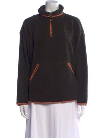 Pre-owned Barbour Mock Neck Sweater In Black