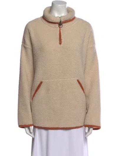 Pre-owned Barbour Mock Neck Sweater In Neutral