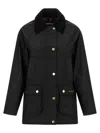 Barbour Waxed Cotton Casual Jacket With Corduroy Collar In Multi
