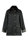 Barbour Reighton Waxed Jacket In Black