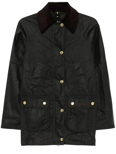 Barbour Modern Beadnell Waxed Cotton Jacket For Women In Green