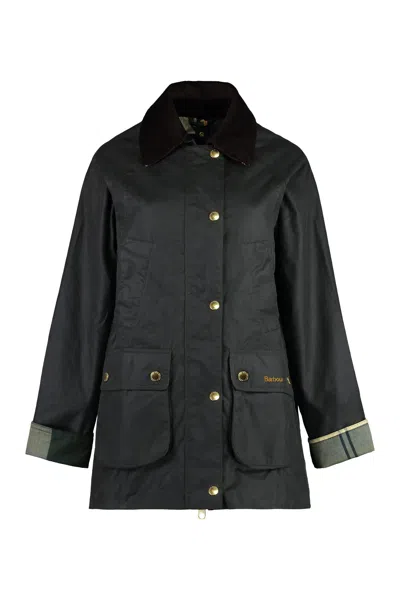 Barbour Modern Beadnell Waxed Cotton Jacket For Women In Green