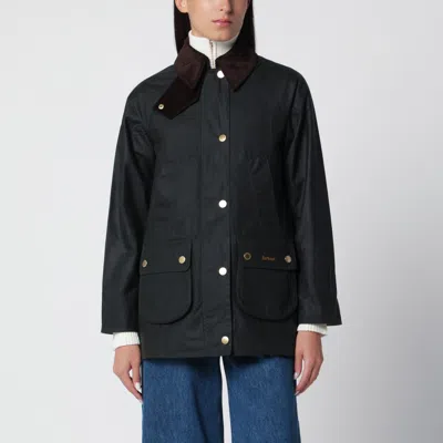 Barbour Modern Beadnell Waxed Jacket In Black