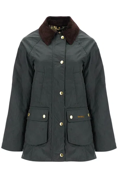 Barbour Modern Beadnell Waxed In Sage/ancient (green)