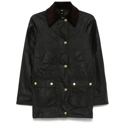 Barbour Modern Beadnell Waxed-cotton Jacket In Black