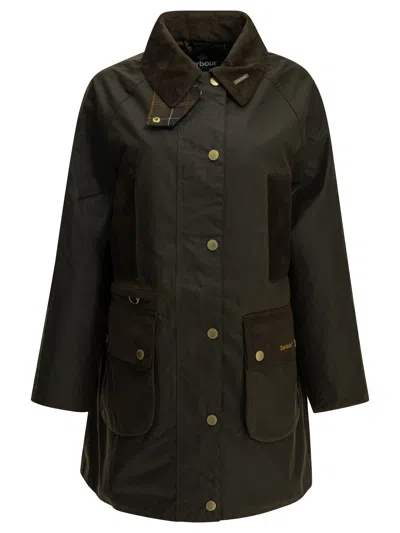 Barbour "modern Beaufort" Raincoat In Green