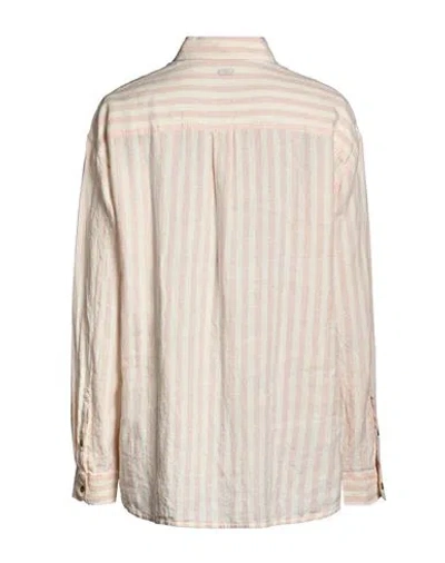 Barbour Modern Heritage Woman Shirt Light Pink Size 12 Linen In Neutral