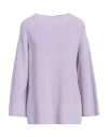 Barbour Modern Heritage Woman Sweater Lilac Size 8 Cotton In Purple