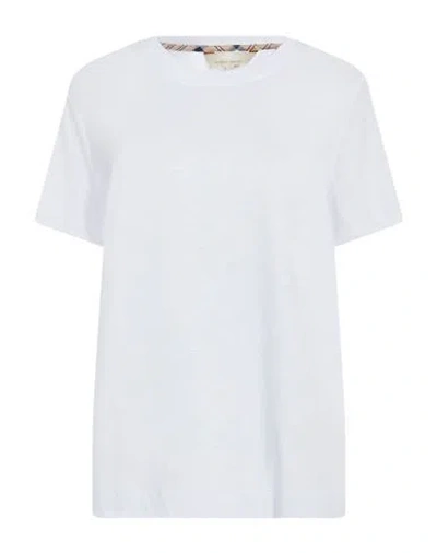 Barbour Modern Heritage Woman T-shirt White Size 14 Cotton, Modal