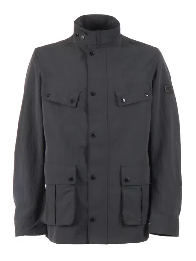 Barbour Modern Showerproof Duke Jacket In Gray