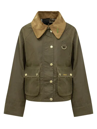 Barbour Modern Spey Wax Jacket In Green