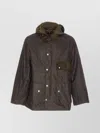 Barbour Modified Wax Jacket With Hood And Pockets In Brown