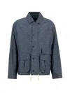 Barbour Modified Westoe Flap-pocket Cotton Jacket In Blue