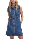 Barbour Molly Sleeveless Denim Dress In Authentic