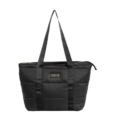 Barbour Monaco Quilted Tote Bag In Black