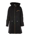 Barbour Monaco Zip-up Hooded Wax Coat In Black