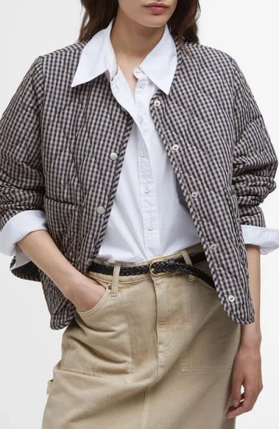 BARBOUR BARBOUR MONROE GINGHAM QUILTED JACKET