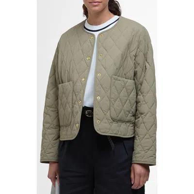 Barbour Monroe Quilted Jacket In Dusky Green Rosemary