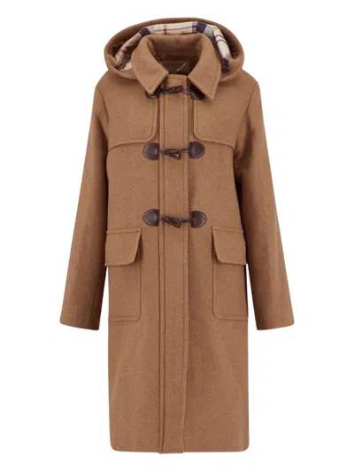 Barbour Montgomery Hooded Coat In Brown