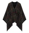Barbour Montieth Classic Tartan Cape In Green