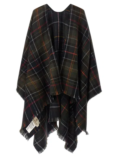Barbour Montieth Serape Cape Plaid Layering Piece In Multi
