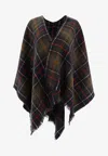 Barbour Montieth Serape Checked Poncho In Multi