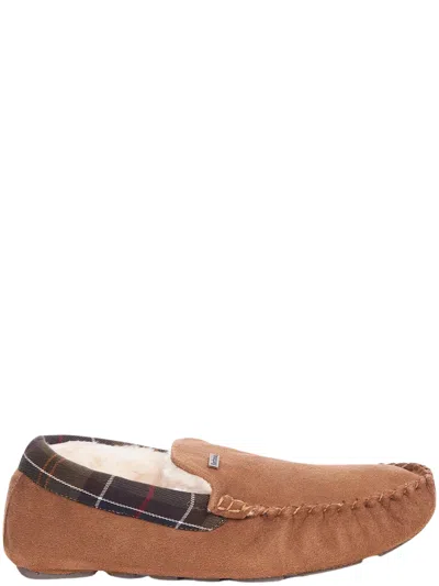 Barbour Monty Slippers In Brown