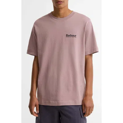 Barbour Moonwell Mens Relaxed Graphic T-shirt In Pink